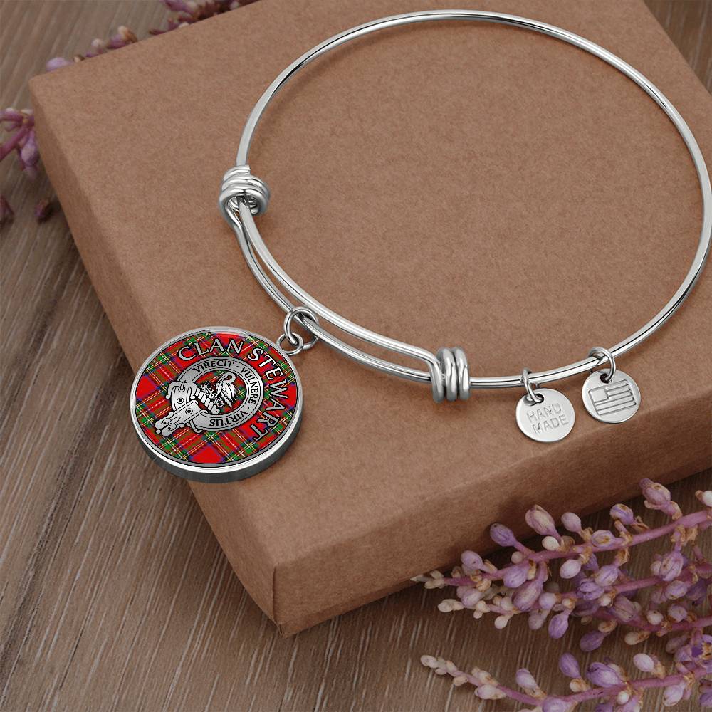 Clan Stewart Crest & Tartan Bangle