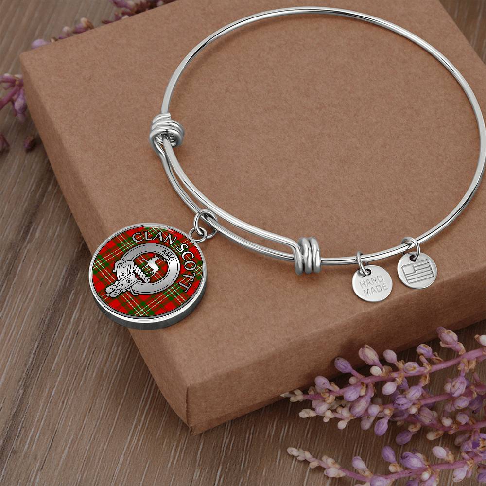 Clan Scott Crest & Tartan Bangle