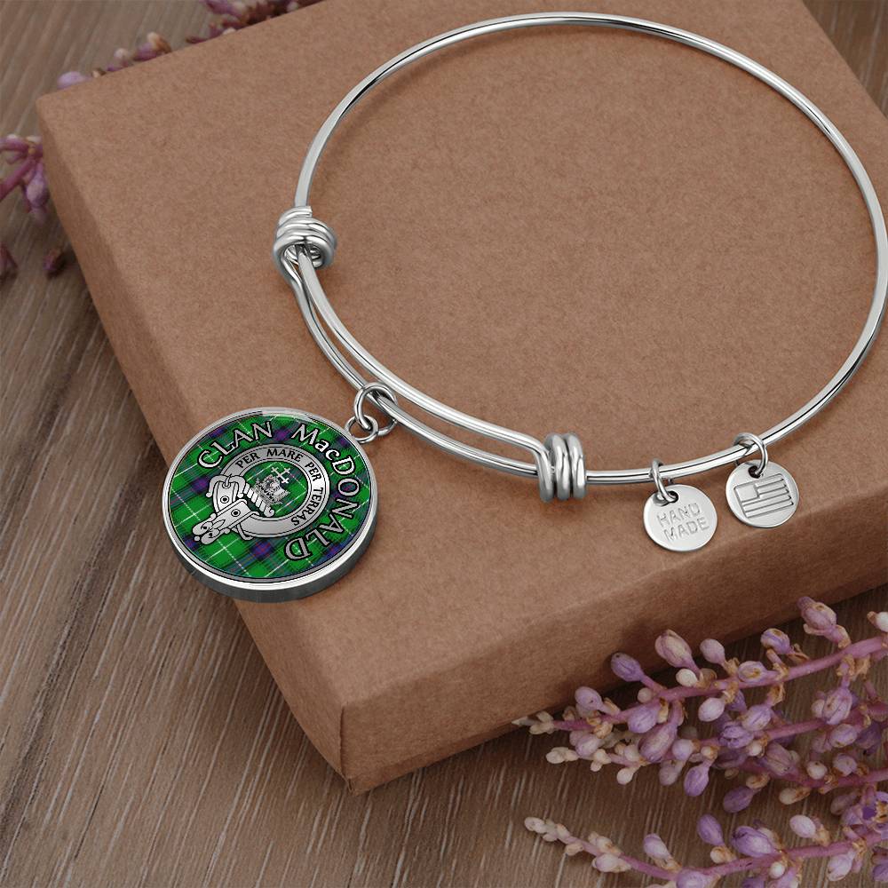 Clan MacDonald Crest & Tartan Bangle