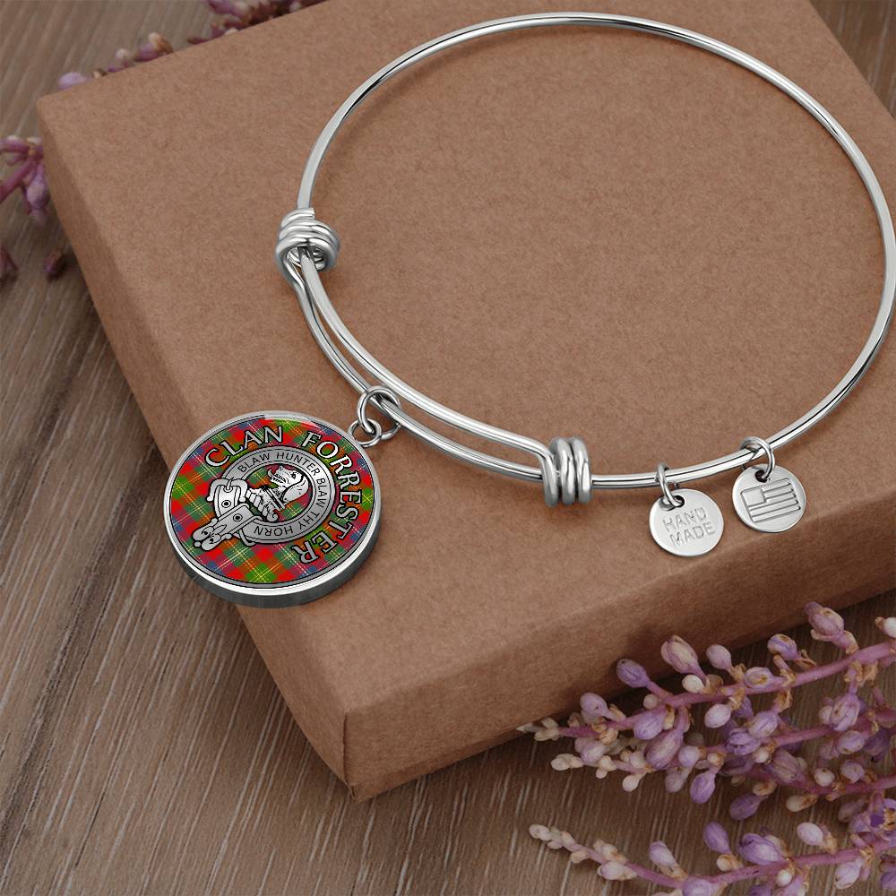 Clan Forrester Crest & Tartan Bangle