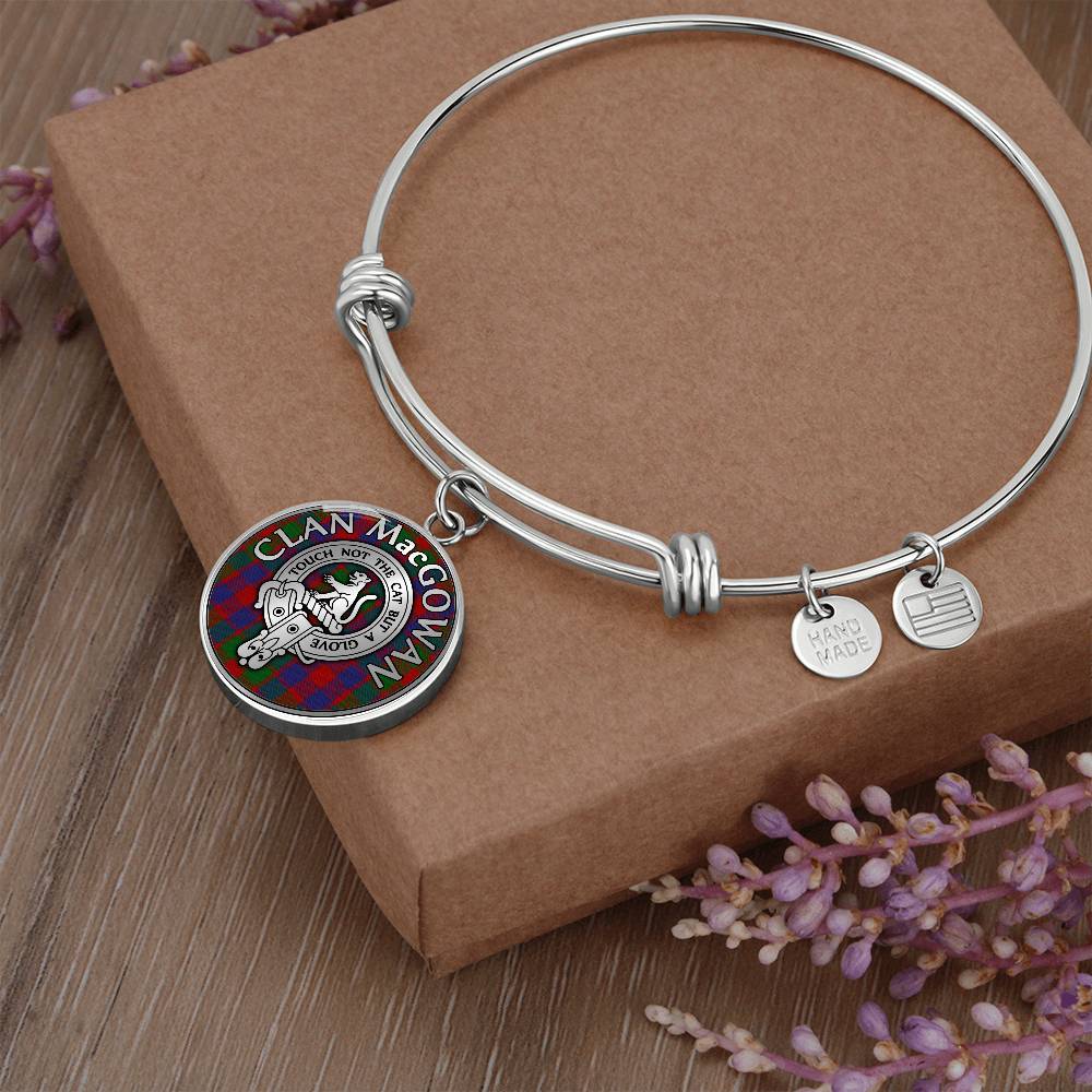 Clan MacGowan Crest & Tartan Bangle