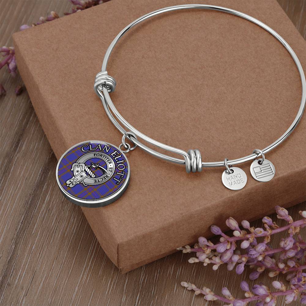 Clan Eliott Crest & Tartan Bangle