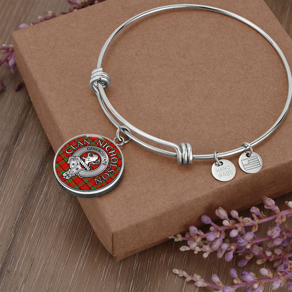 Clan Nicholson Crest & Tartan Bangle