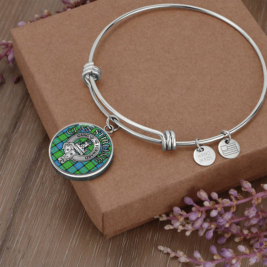 Clan Stirling Crest & Tartan Bangle