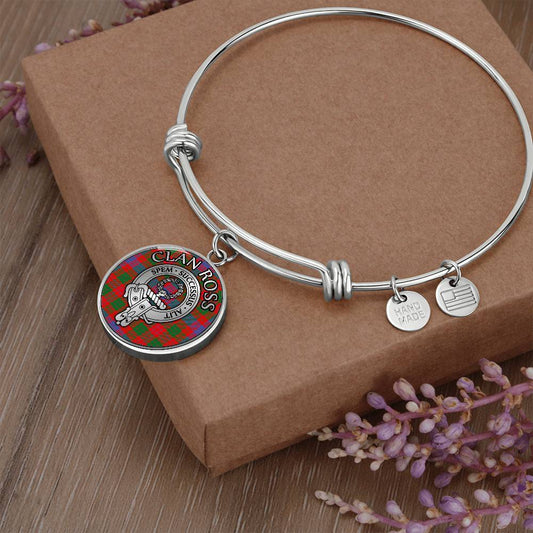 Clan Ross Crest & Tartan Bangle