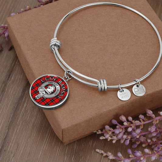 Clan Ramsay Crest & Tartan Bangle