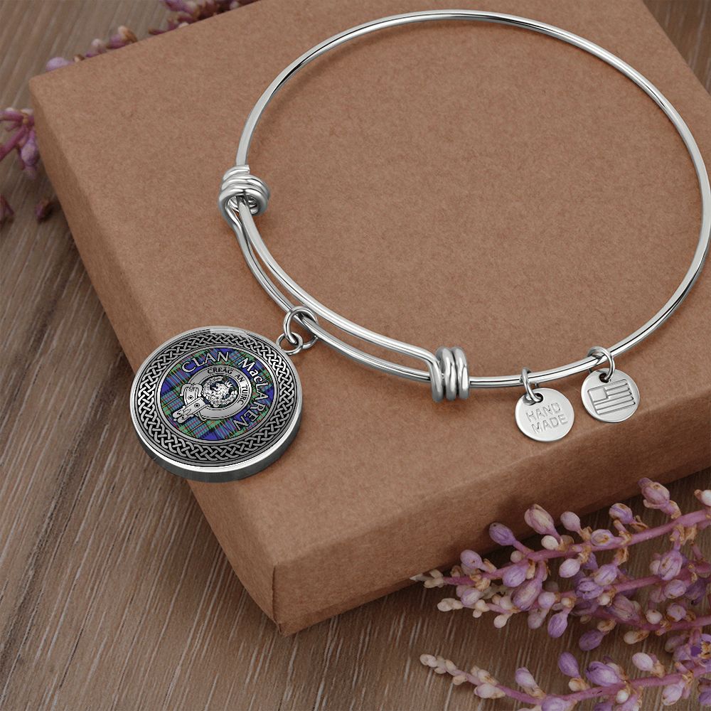 Clan MacLaren Crest & Tartan Knot Bangle