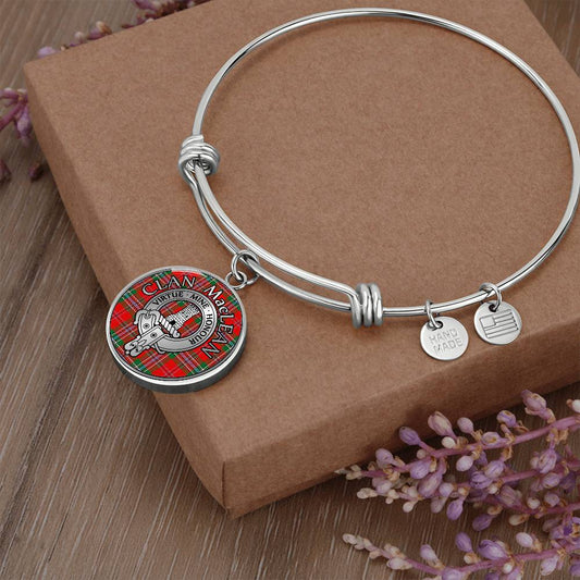 Clan MacLean Crest & Tartan Bangle