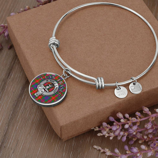 Clan Fraser Crest & Tartan Bangle