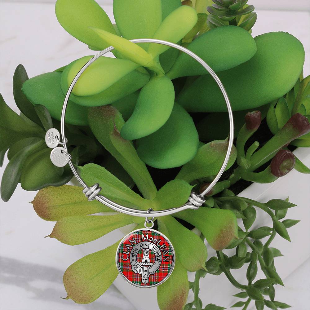 Clan MacLean Crest & Tartan Bangle