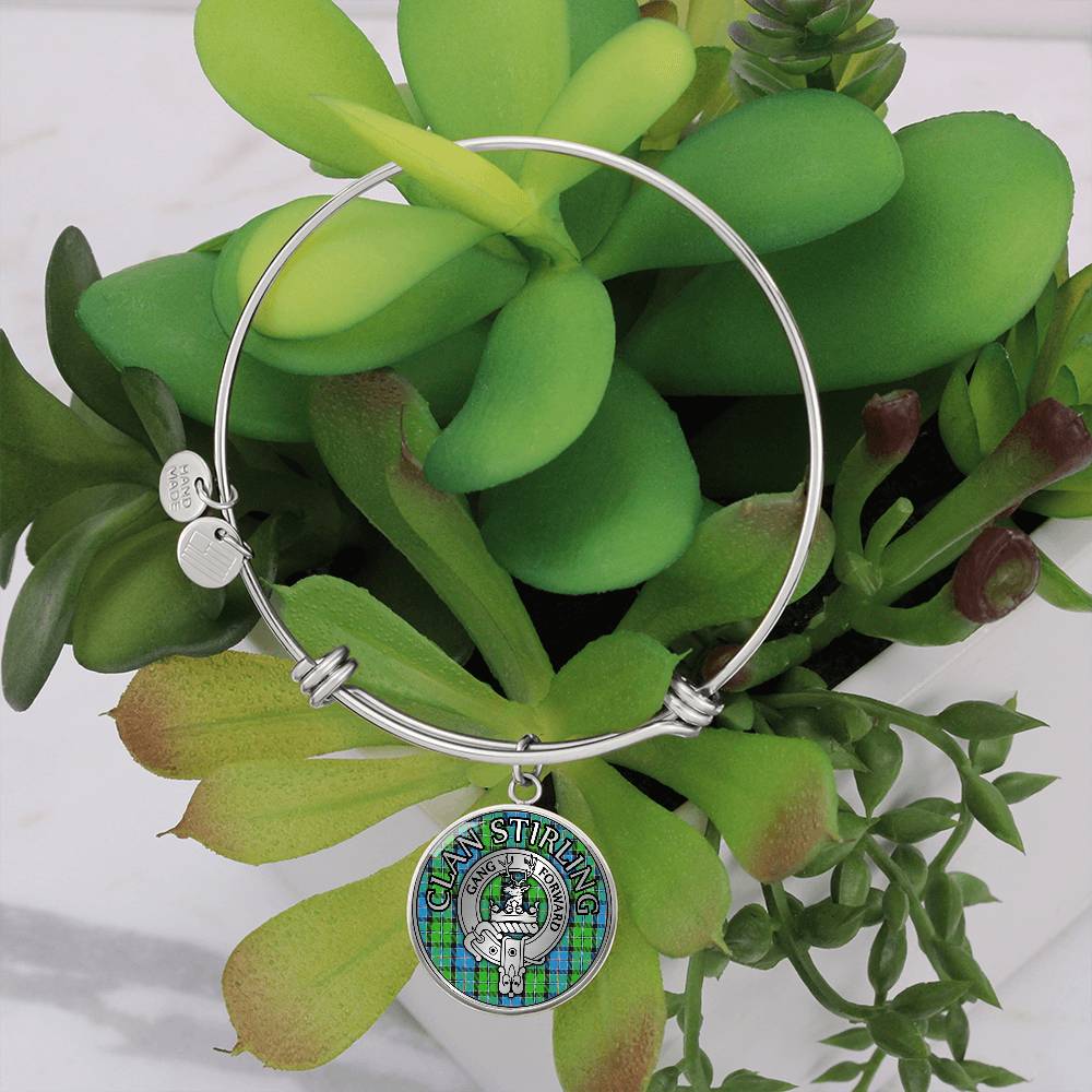 Clan Stirling Crest & Tartan Bangle