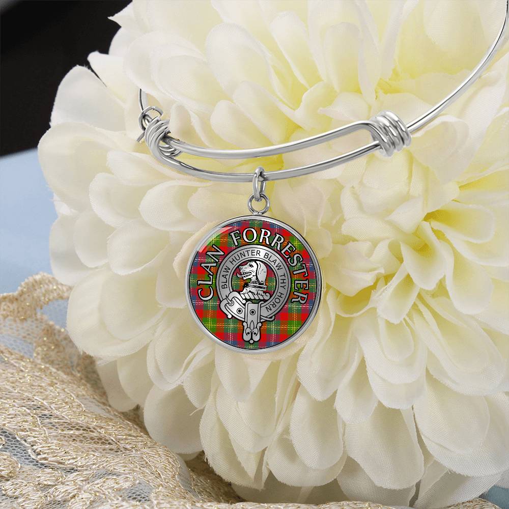 Clan Forrester Crest & Tartan Bangle