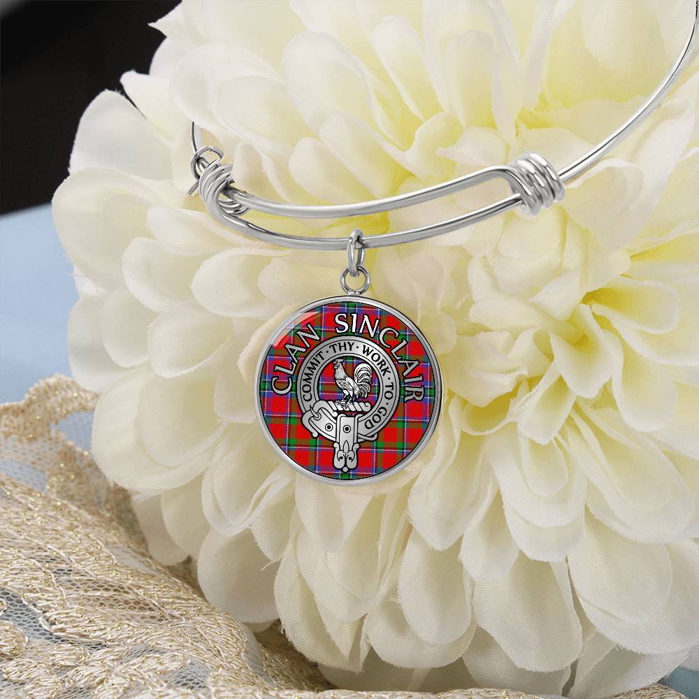 Clan Sinclair Crest & Tartan Bangle