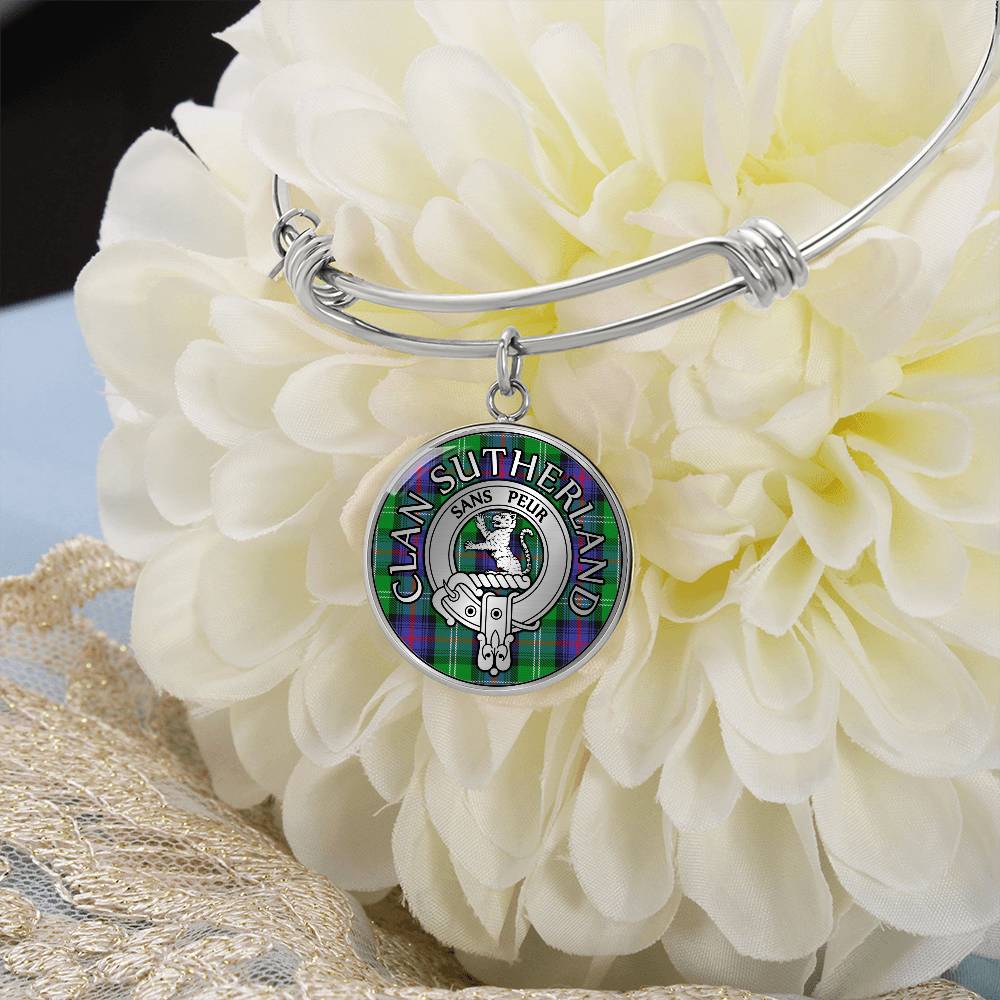 Clan Sutherland Crest & Tartan Bangle