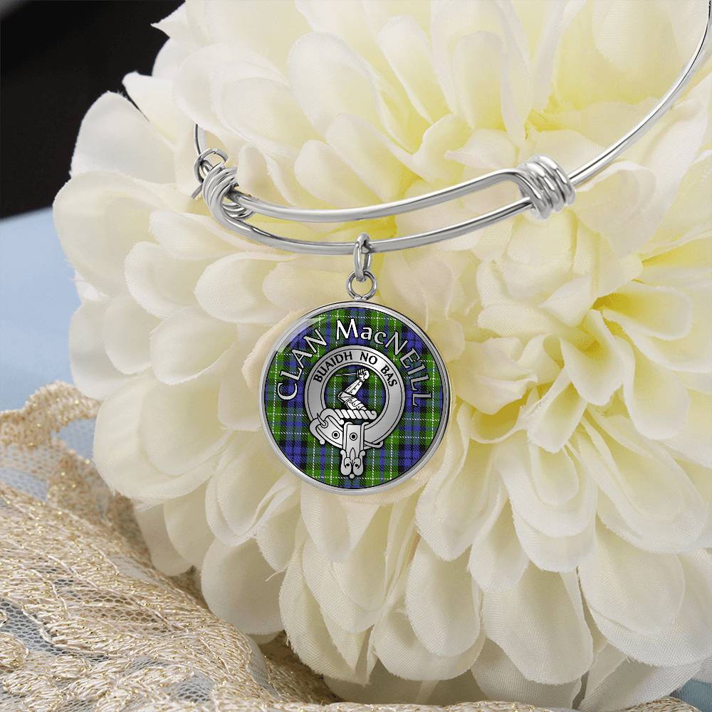 Clan MacNeill of Gigha Crest & Tartan Bangle