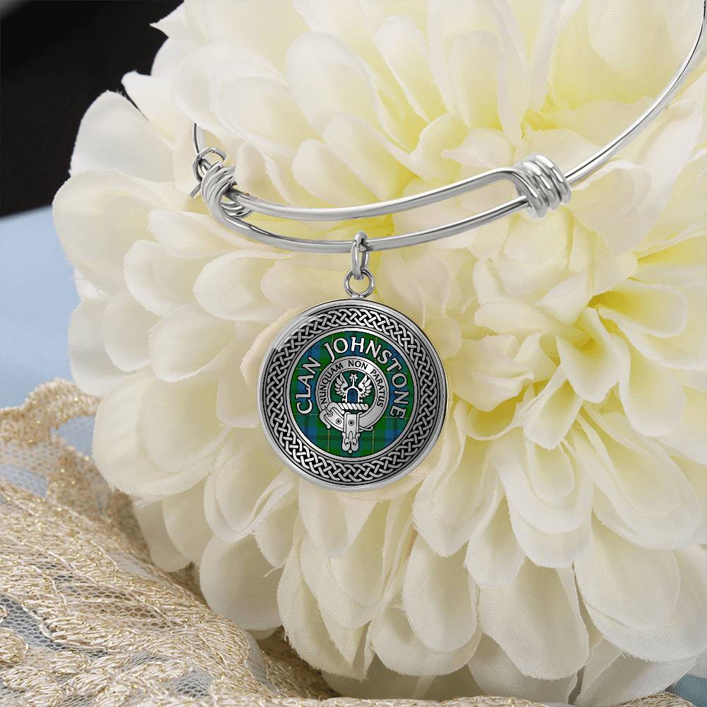 Clan Johnstone Crest & Tartan Knot Bangle