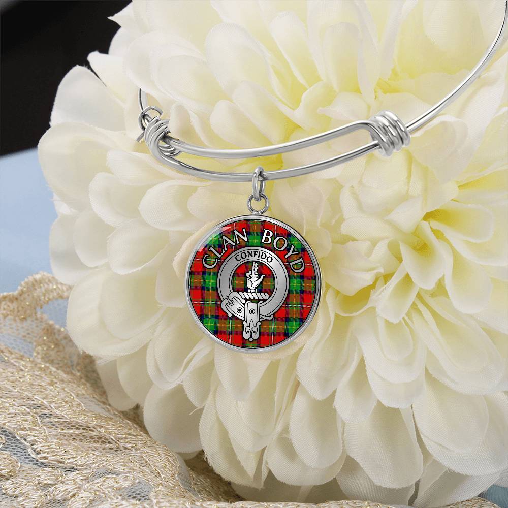 Clan Boyd Crest & Tartan Bangle