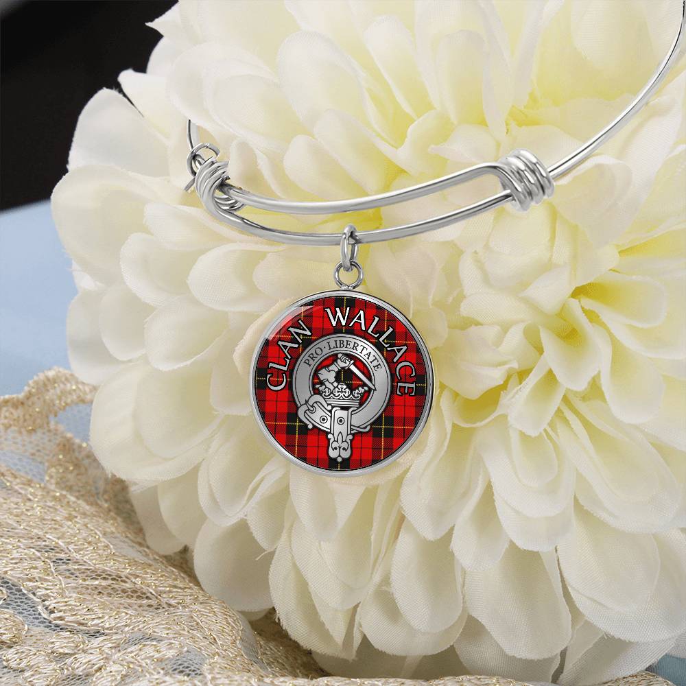 Clan Wallace Crest & Tartan Bangle