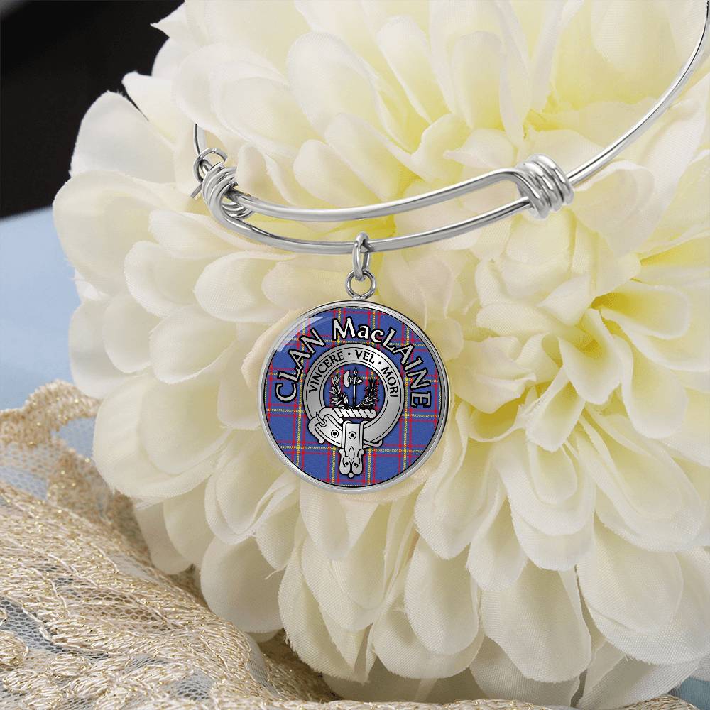 Clan MacLaine Crest & Tartan Bangle