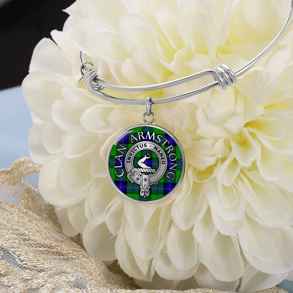 Clan Armstrong Crest & Tartan Bangle