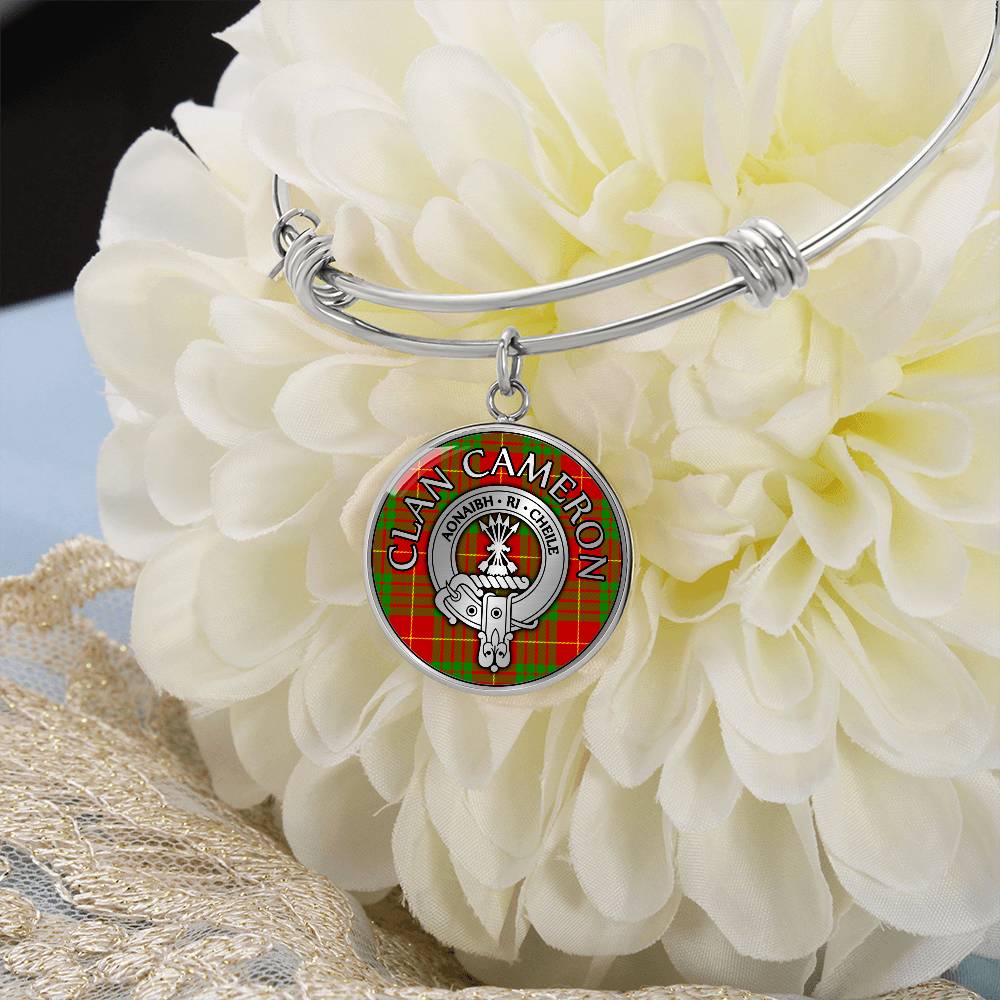 Clan Cameron Crest & Tartan Bangle