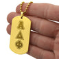 ΑΔΦ - Alpha Delta Phi - Etched Dog Tag