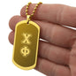 ΧΦ - Chi Phi - Etched Dog Tag B