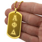 ΑΦΔ - Alpha Phi Delta - Etched Dog Tag B