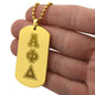 ΑΦΔ - Alpha Phi Delta - Etched Dog Tag