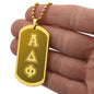 ΑΔΦ - Alpha Delta Phi - Etched Dog Tag B