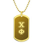 ΧΦ - Chi Phi - Etched Dog Tag B