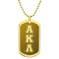ΑΚΛ - Alpha Kappa Lambda - Etched Dog Tag B