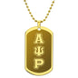 ΑΨΡ - Alpha Psi Rho - Etched Dog Tag B