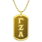 ΓΖΑ - Gamma Zeta Alpha - Etched Dog Tag B