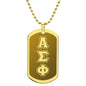 ΑΣΦ - Alpha Sigma Phi - Etched Dog Tag B