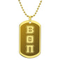 ΒΘΠ - Beta Theta Pi - Etched Dog Tag B