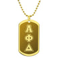 ΑΦΔ - Alpha Phi Delta - Etched Dog Tag B