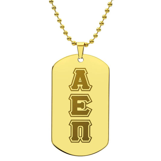 ΑΕΠ - Alpha Epsilon Pi - Etched Dog Tag