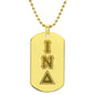 ΙΝΔ - Iota Nu Delta - Etched Dog Tag