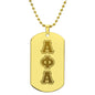 ΑΦΑ- Alpha Phi Alpha - Etched Dog Tag