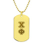 ΧΦ - Chi Phi - Etched Dog Tag