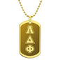 ΑΔΦ - Alpha Delta Phi - Etched Dog Tag B
