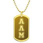 ΑΛΜ - Alpha Lambda Mu - Etched Dog Tag B