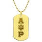 ΑΨΡ - Alpha Psi Rho - Etched Dog Tag