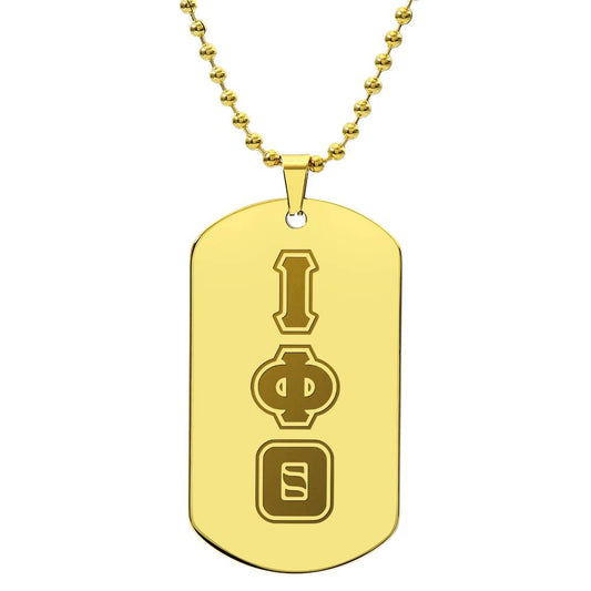 ΙΦΘ - Iota Phi Theta - Etched Dog Tag