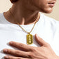 ΑΛΜ - Alpha Lambda Mu - Etched Dog Tag B