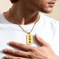 ΑΦΑ- Alpha Phi Alpha - Etched Dog Tag