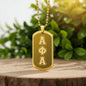 ΑΦΑ- Alpha Phi Alpha - Etched Dog Tag B