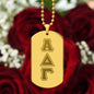 ΑΔΓ- Alpha Delta Gamma - Etched Dog Tag
