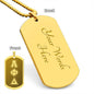 ΑΦΔ - Alpha Phi Delta - Etched Dog Tag B